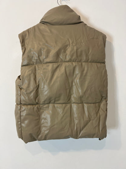 ZARA. plumas beige efecto piel  T.m