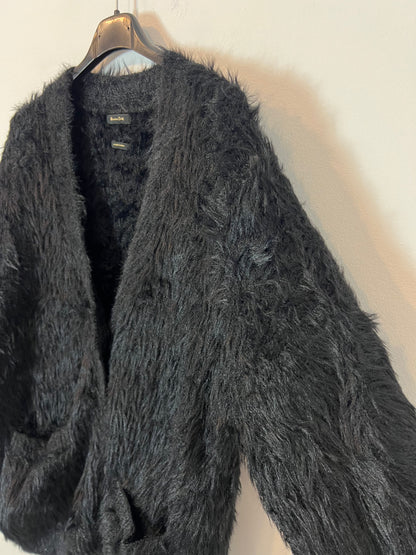 MASSIMO DUTTI. Cárdigan negro textura. T S