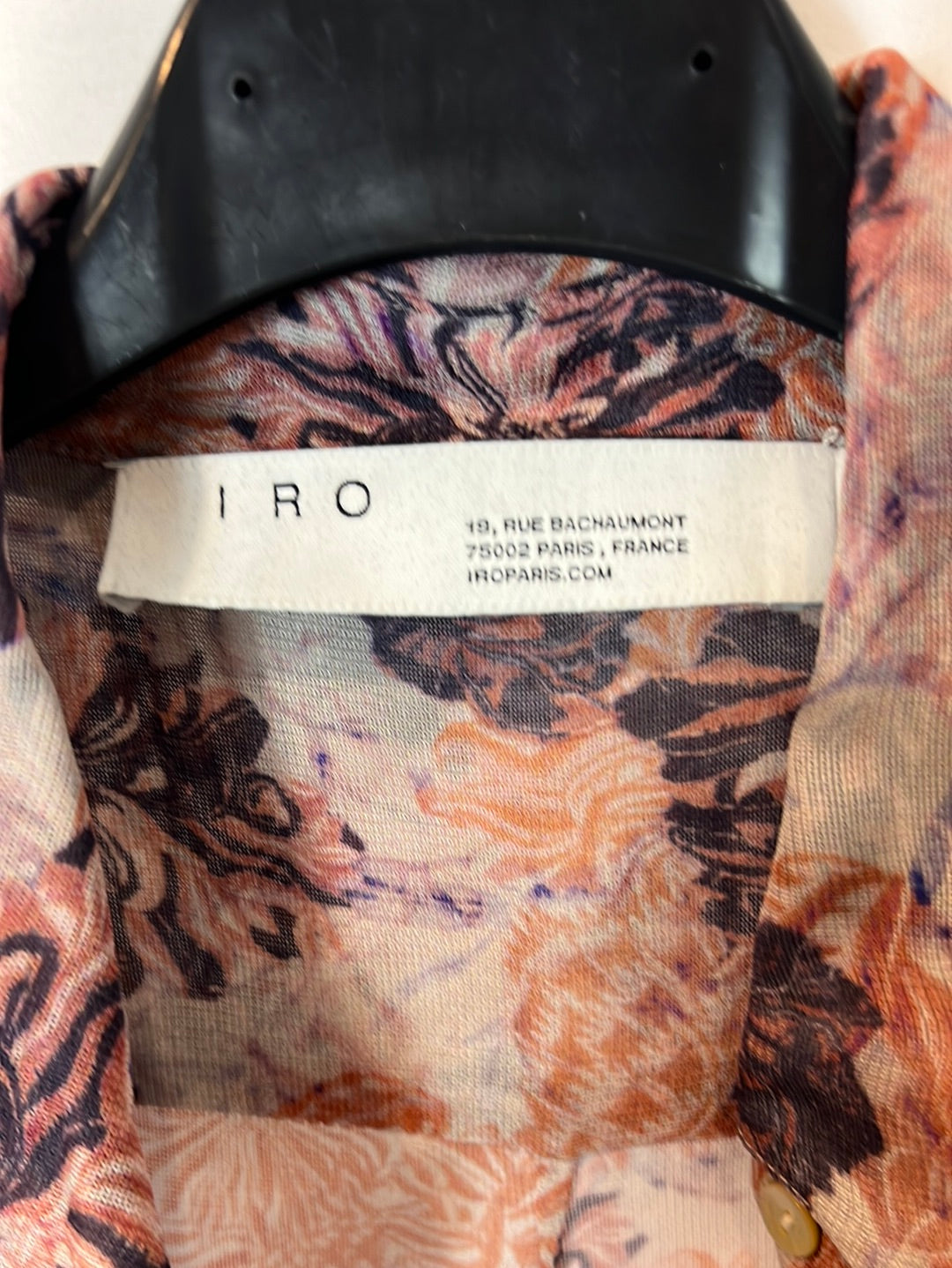 IRO. Vestido largo estampado camisero. T 36