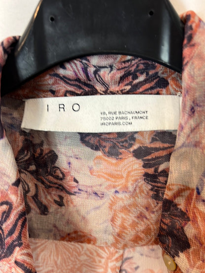 IRO. Vestido largo estampado camisero. T 36