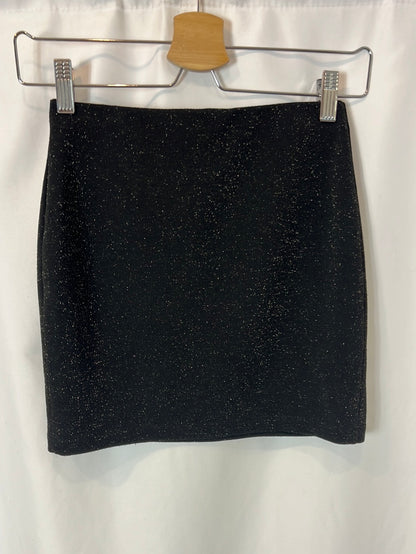 THE ARE. Black glitter Ts skirt