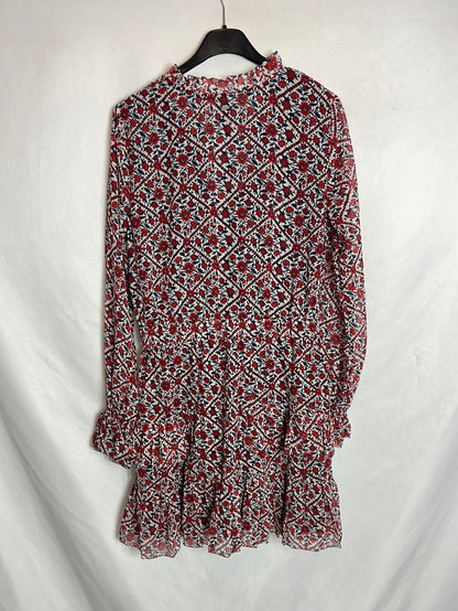 PEPE JEANS. Vestido corto flores T.s