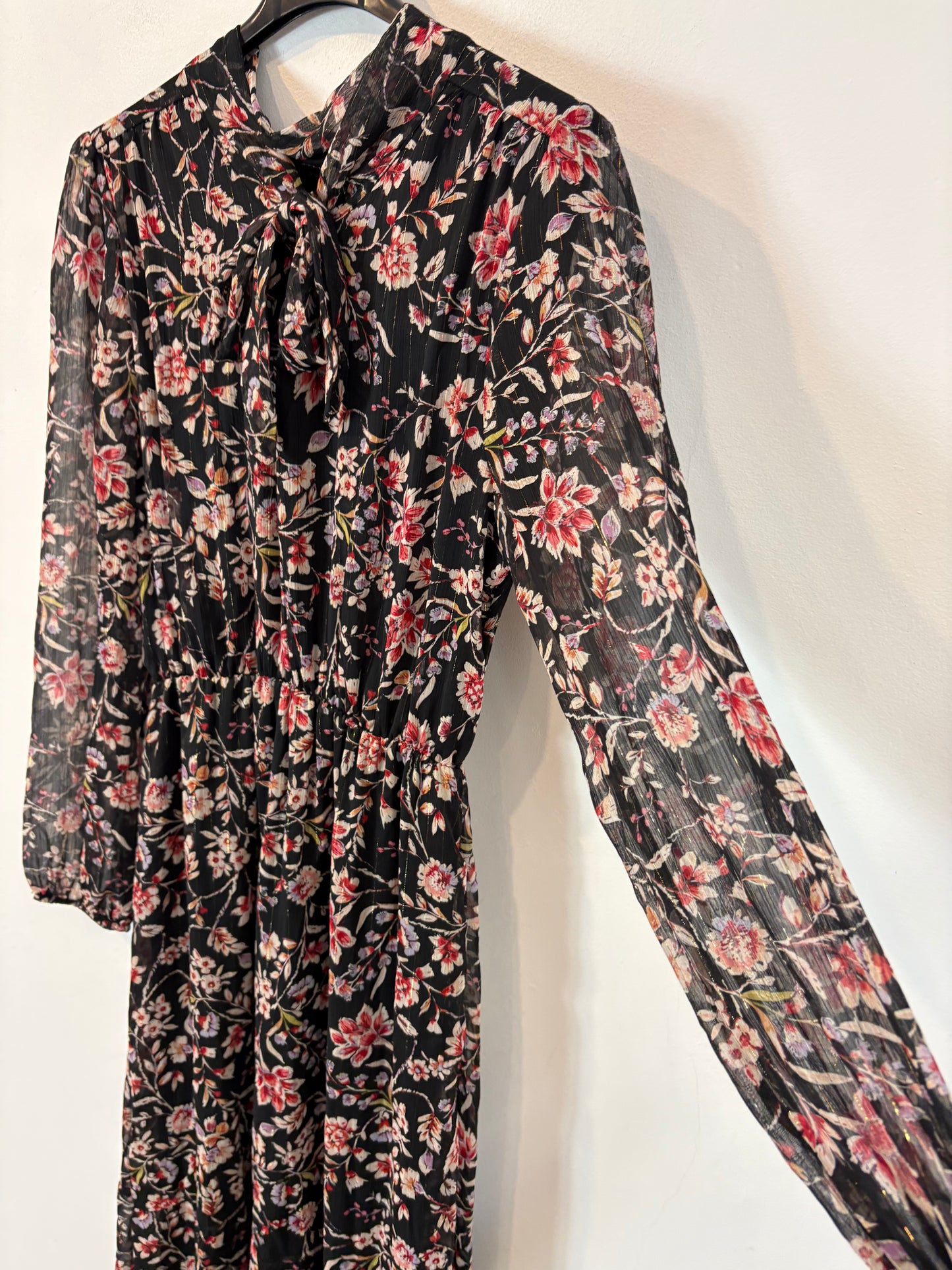 LOLA LIZA. Vestido largo estampado gasa