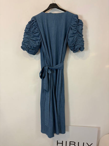 CAMILA ISABEL. Vestido denim ligero cruzado