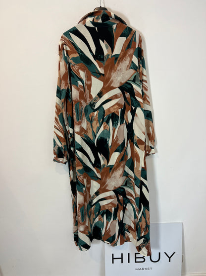 SKUE. Vestido camisero estampado. T L