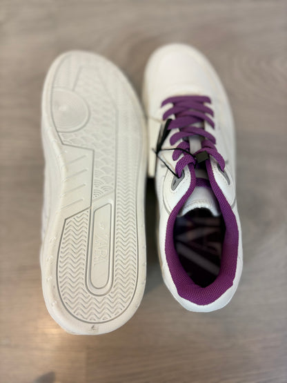 ZARA. White sneakers with purple laces. Size 37