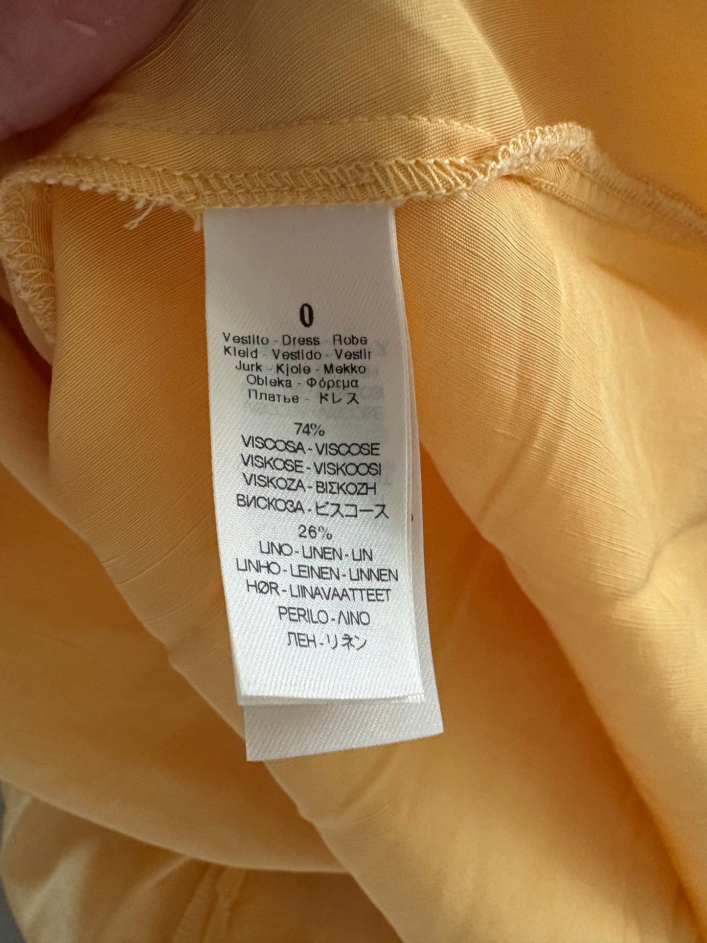 FORTE FORTE. Vestido midi mandarina. T 0 (XS/S)