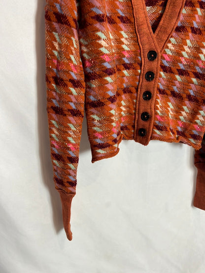 FREE PEOPLE. Multi color cardigan. T.S.