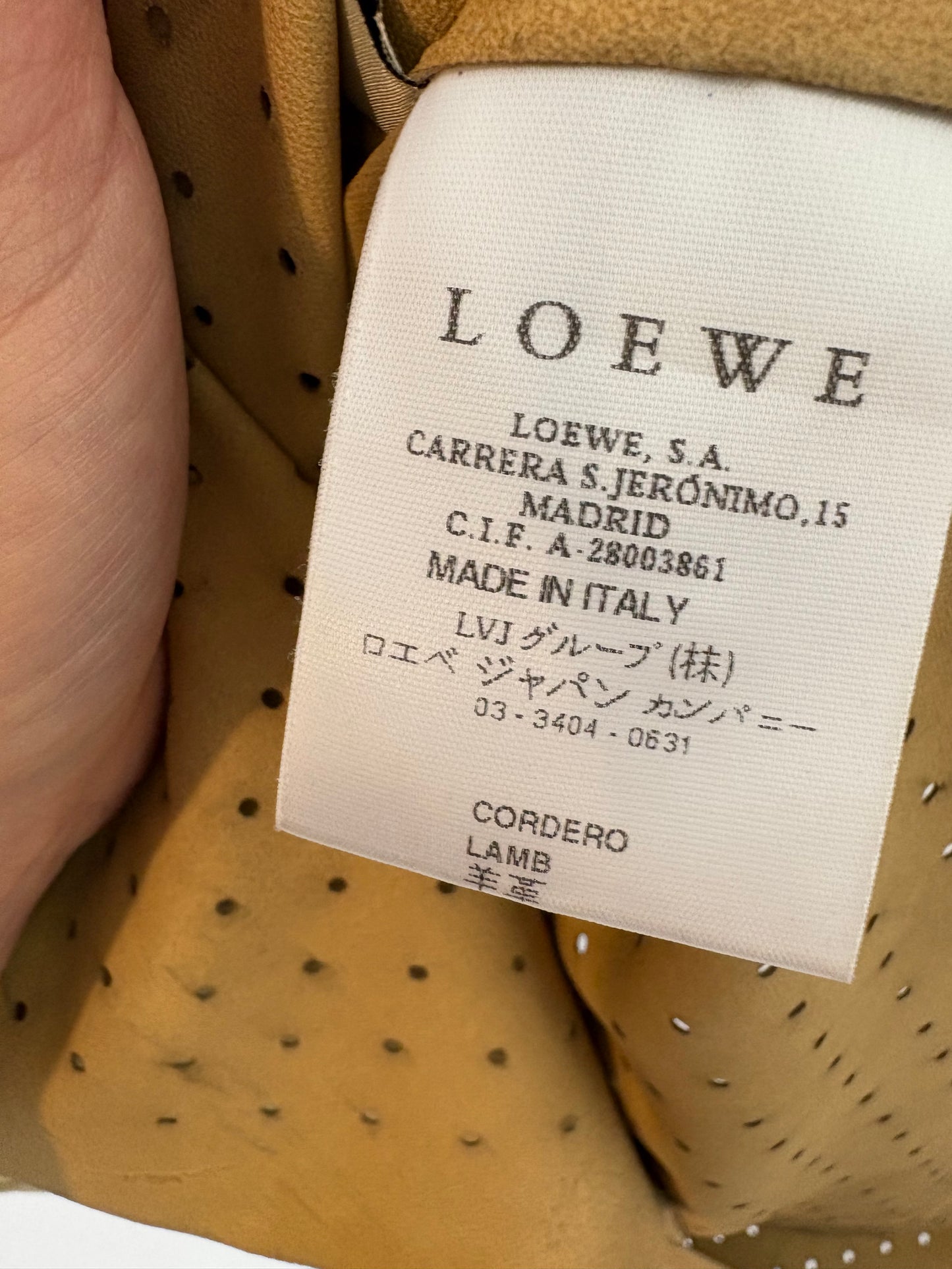 LOEWE. Leather top with neckline detail. Size 36