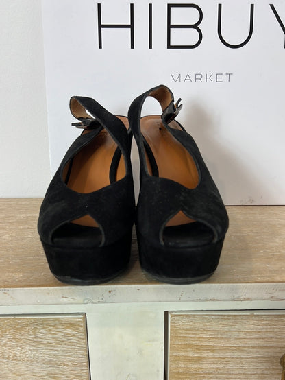 CLERGERIE. Sandalias plataforma negros T.39