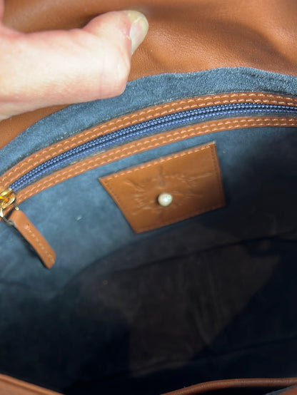 LA FIVE. Bolso marrón piel