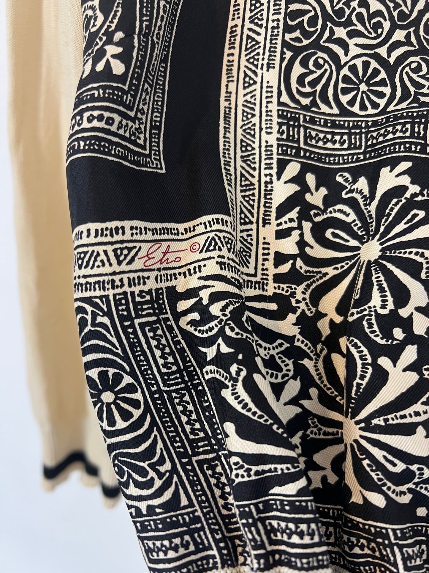 ETRO. Conjunto top y chaqueta algodón y seda. T M