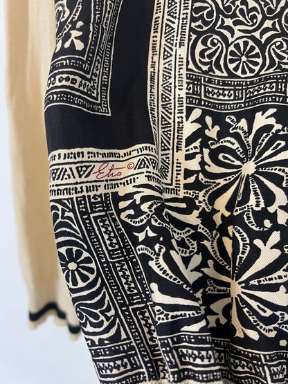 ETRO. Conjunto top y chaqueta algodón y seda. T M