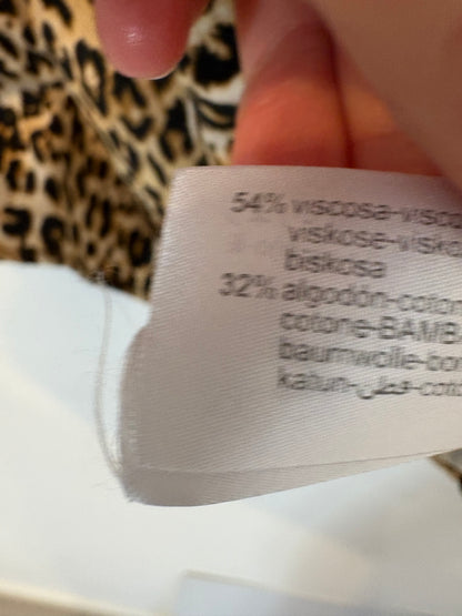 ZARA. Blusa animal print manga farol