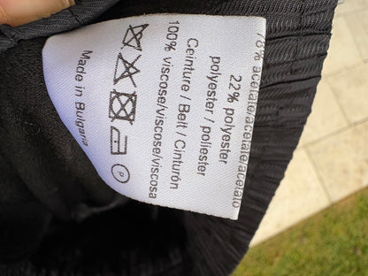 SANDRO. Pantalón fluido detalle cintura