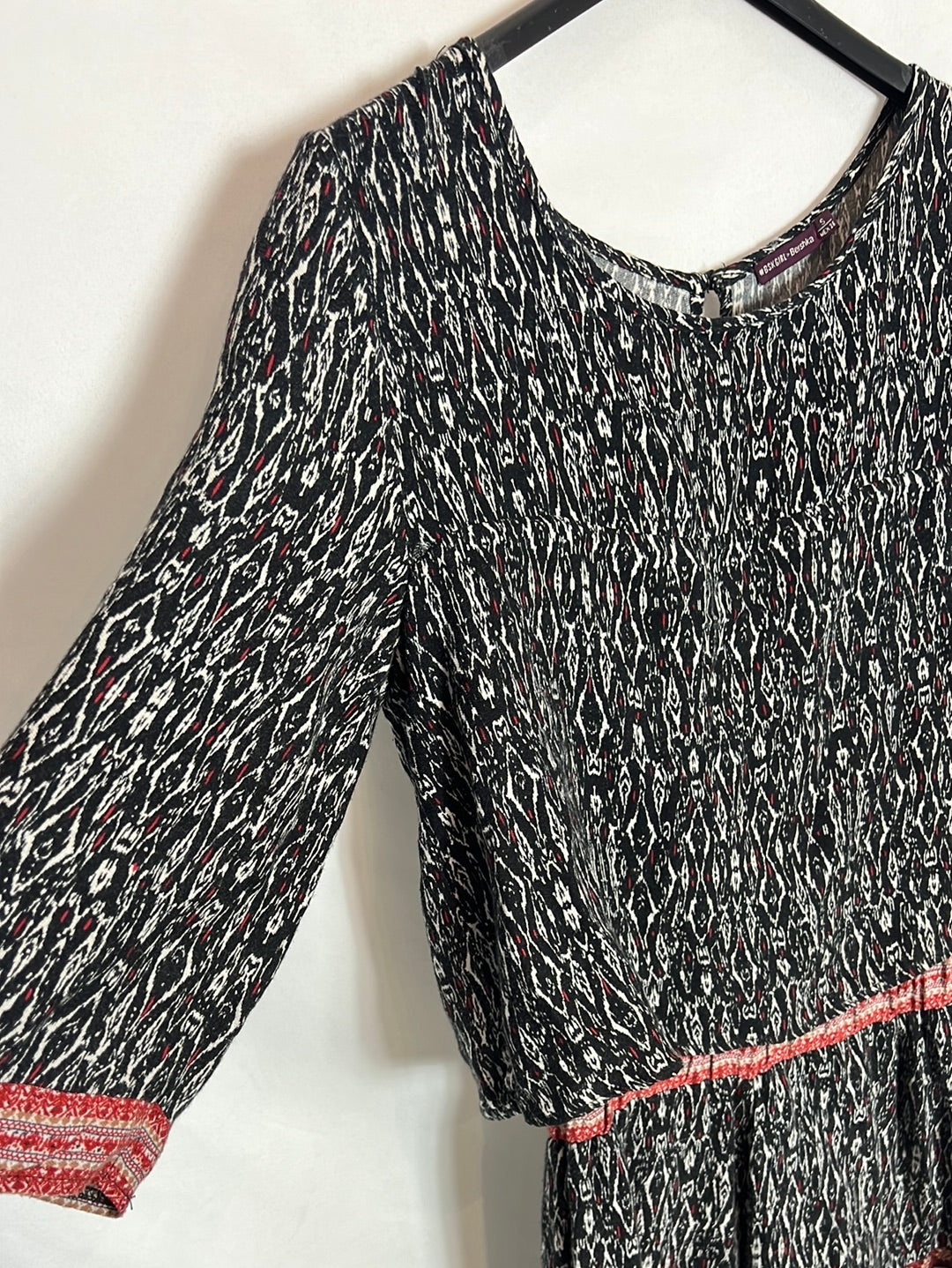 BERSHKA. Printed short jumpsuit. TS