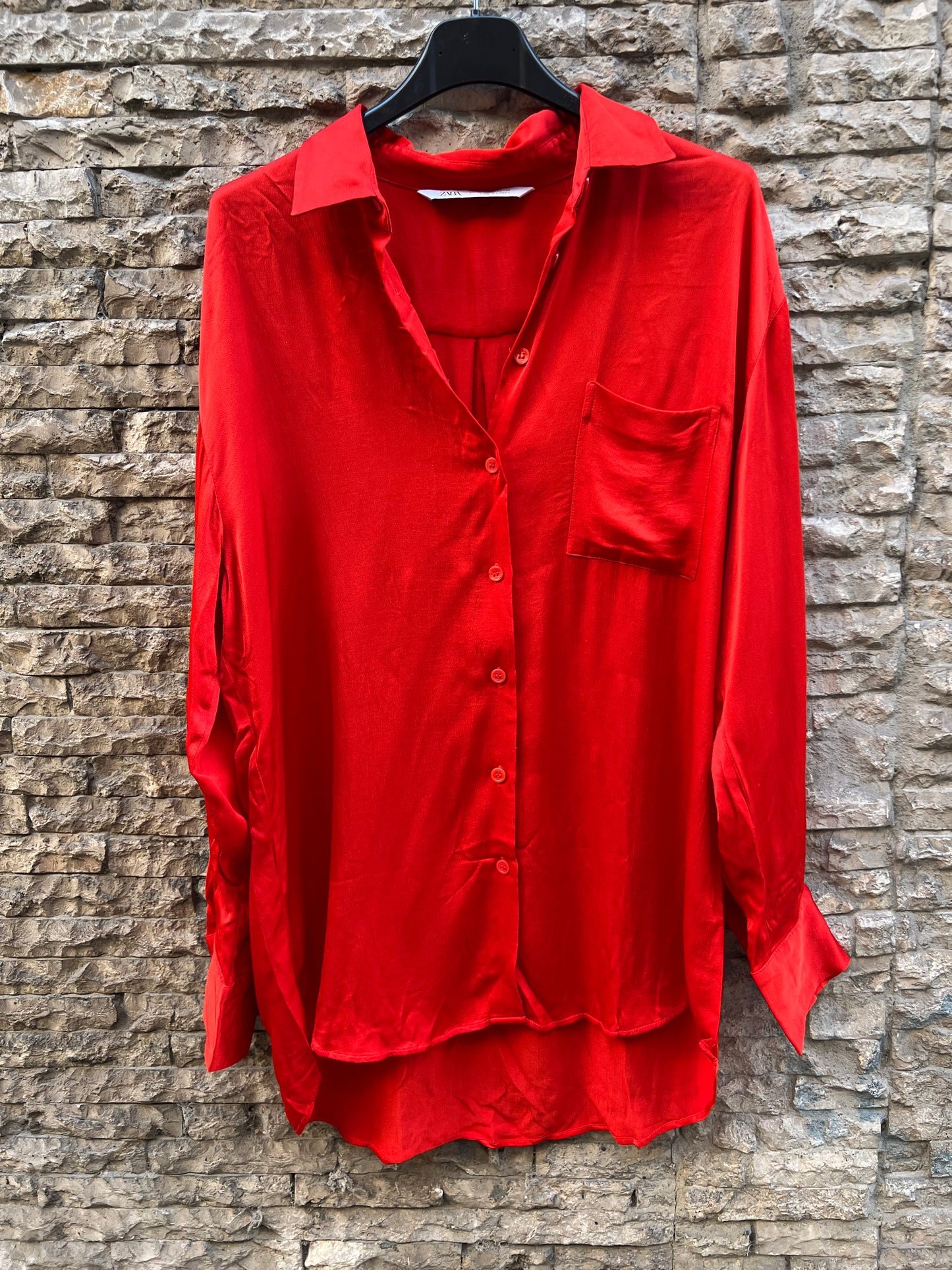 Blusa roja satinada T XS (M) – Hibuy market