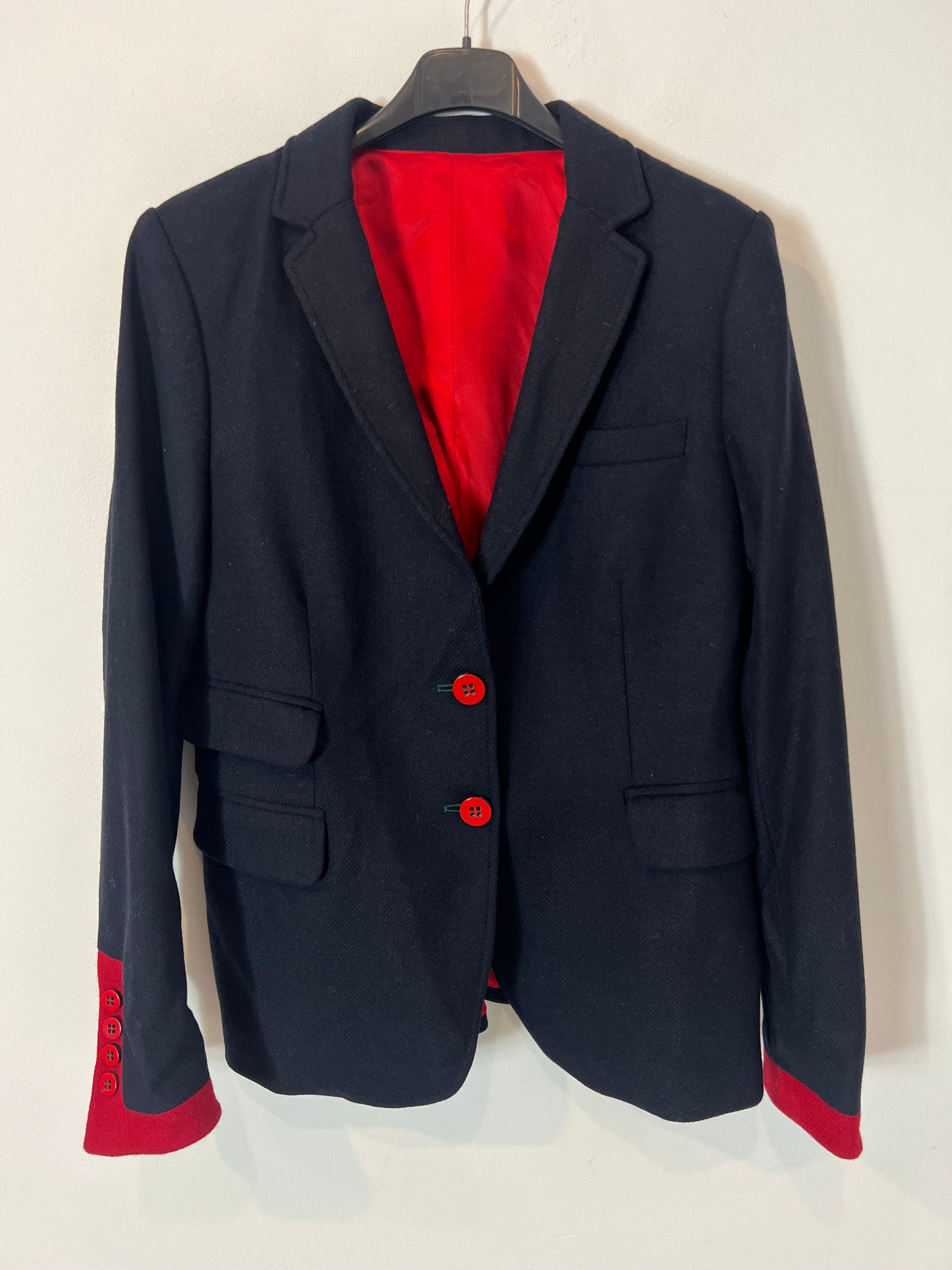 THE GOOSE. Blue wool blazer with red buttons. Size 44(L)