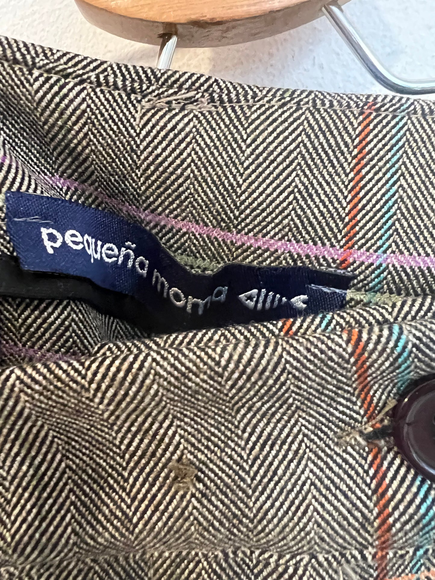 PEQUEÑA MOMA. Total look pantalón y chaleco cuadros. T S/M