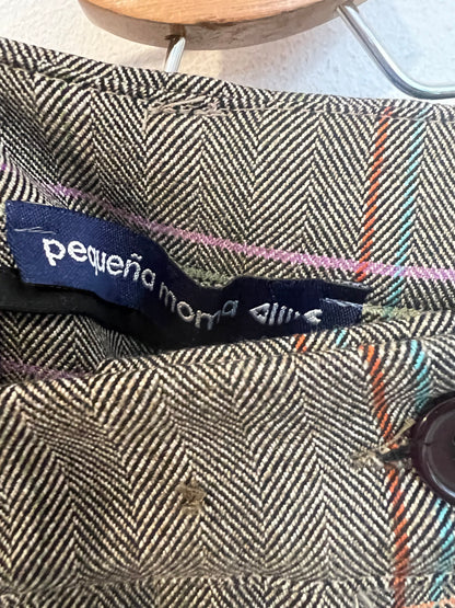 PEQUEÑA MOMA. Total look pantalón y chaleco cuadros. T S/M