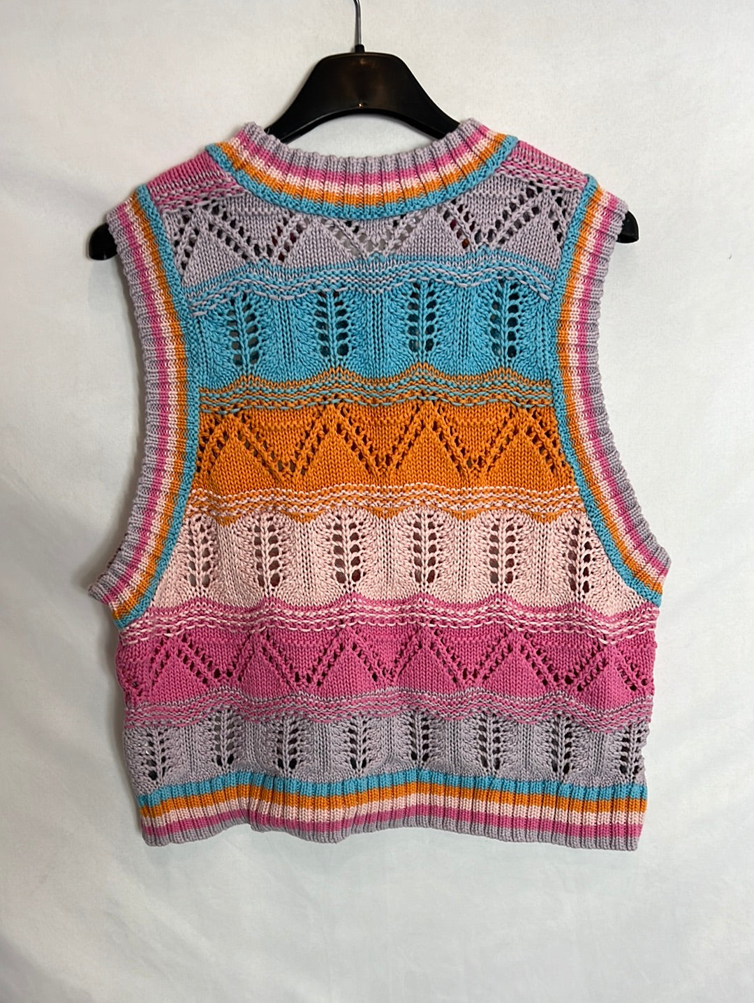 ZARA. Top punto calado colores. T M