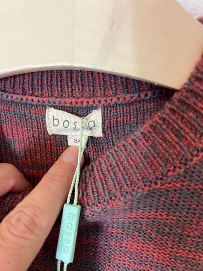 BOSSA. Pink and gray sweater, size 8 years