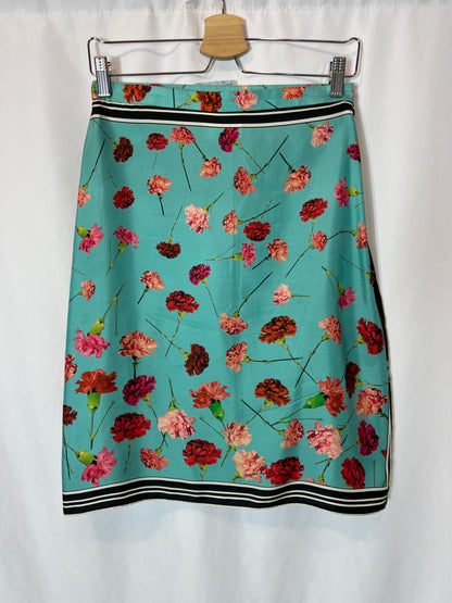PAUL SMITH. Floral silk skirt S.42(36)