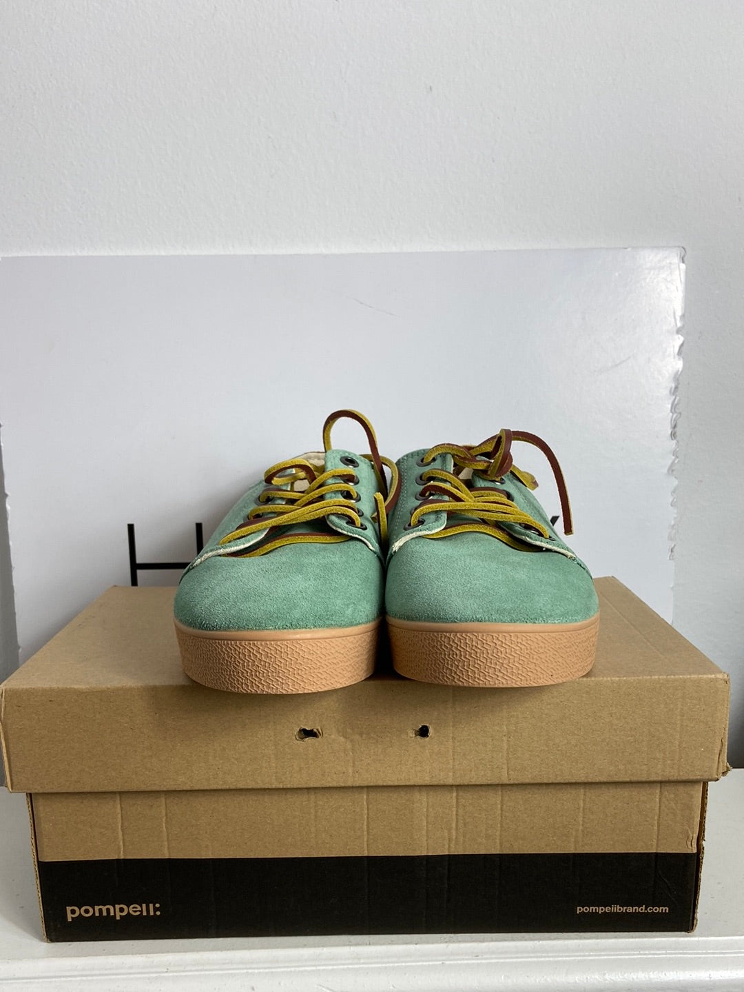 POMPEII. Zapatillas aguamarina antelina T.38