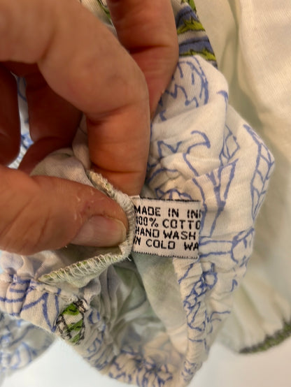 JULIET DUNN LONDON. Bermuda shorts and printed top total look. Size 2 (38)