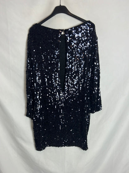 ZARA. Vestido coro lentejuelas. T M