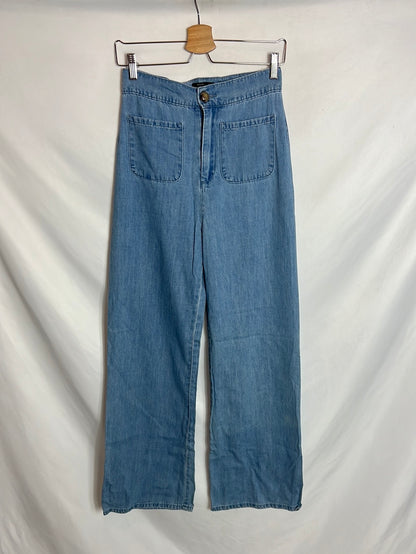 ARTLOVE JEANS. Denim pata ancha bolsillos . T 36