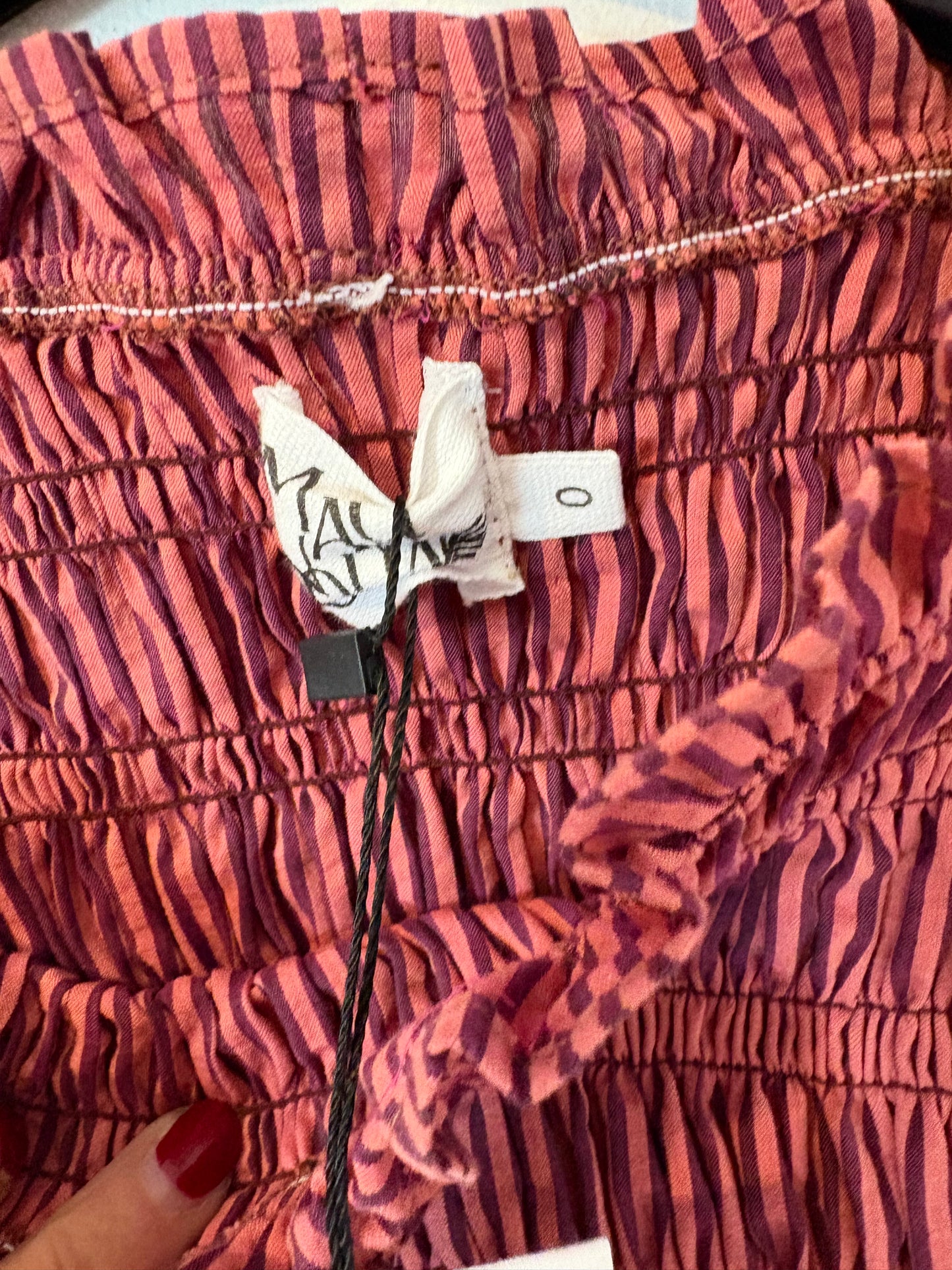 MAGNOLYA. Blusa rosa nido de abeja