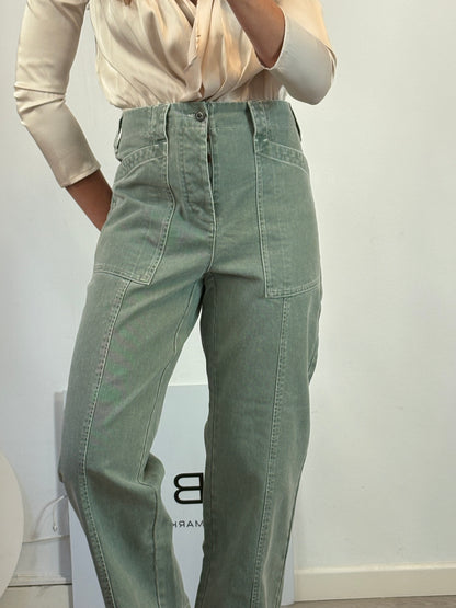 SOEUR. Denim verde agua abotonado