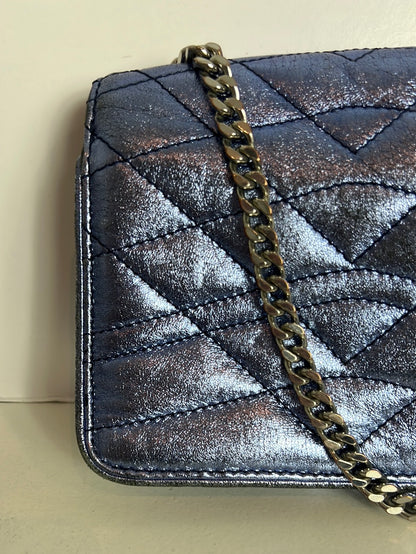 ZADIG&amp;VOLTAIRE. Metallic blue mini bowling pins (Tara)