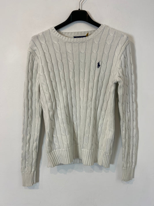 POLO RALPH LAUREN. Jersey ochos blanco roto. T S