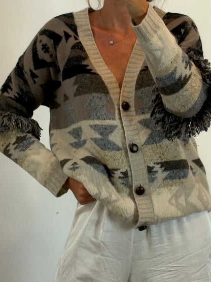 WEEKEND MaxMara. Fringed knit jacket. TM