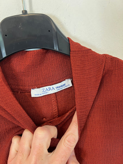 ZARA. Vestido teja botones espalda T.s