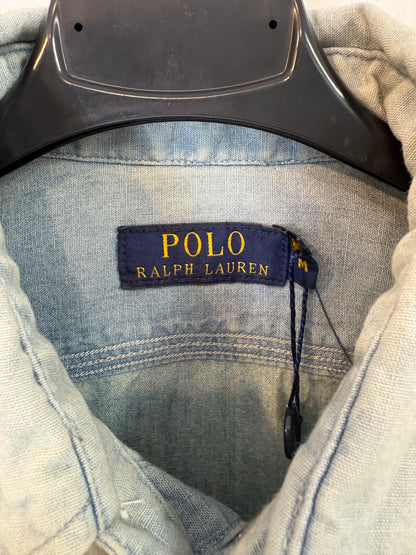 RALPH LAUREN. Camisa denim fluida logo. T M