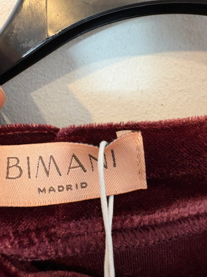 BIMANI. Top terciopelo burdeos