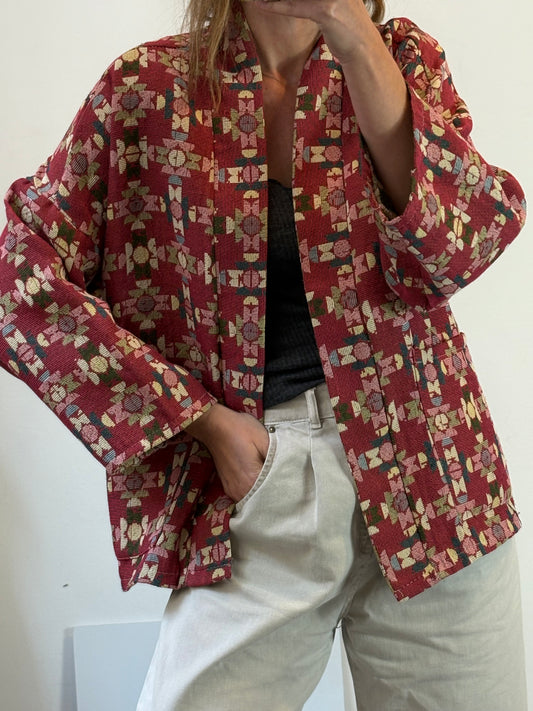 FRENCHY MADRID. Chaqueta estampada textura