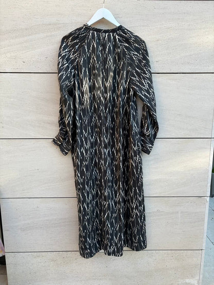 ISABEL MARANT. Vestido largo seda con cinturón