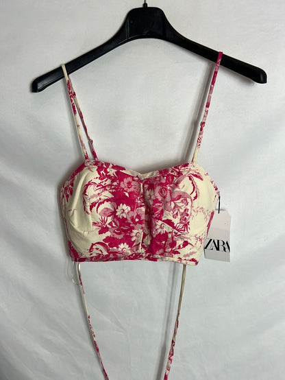 ZARA. Total look falda y top estampado. T S