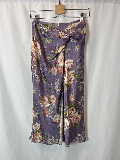 ZARA. Total mauve floral look T.xs