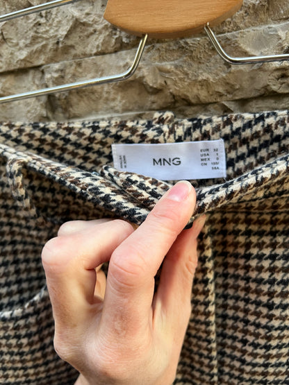 MANGO. Falda midi pata de gallo