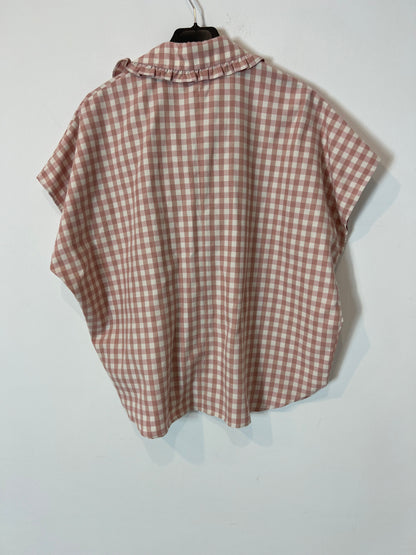 MYSULAFISH. Checkered blouse with collar detail. Medium/Large