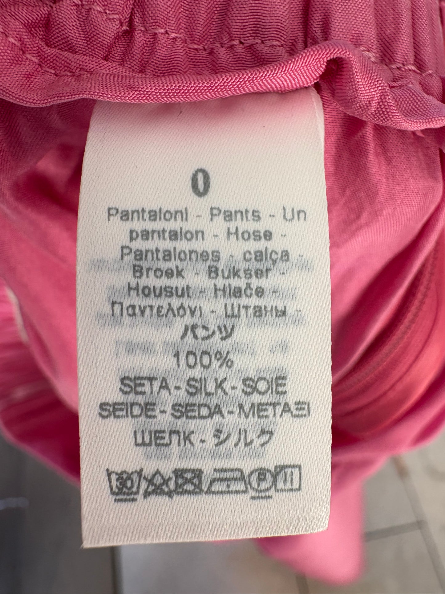FORTE FORTE. Pantalón rosa seda
