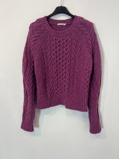 THE NEW SOCIETY. Jersey morado jaspeado. T XS