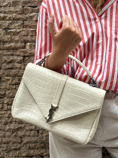 YVES SAINT LAURENT. Bolso collage large piel