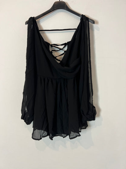 OTRAS. Mono corto negro fluido. T M