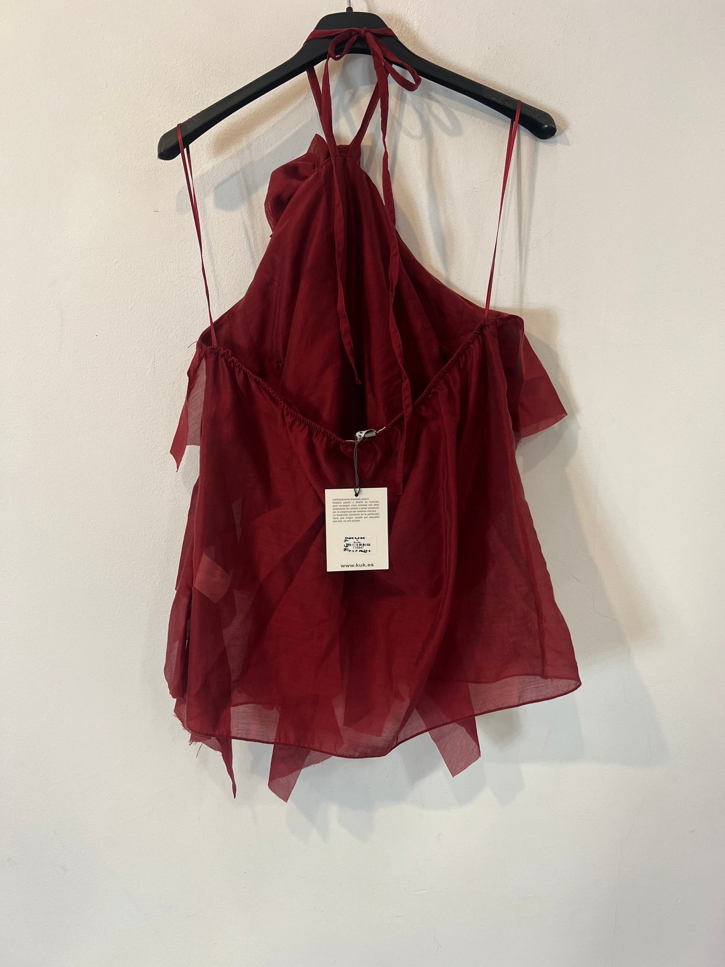 KUK. Blusa volantes rosa Tu(s/m)